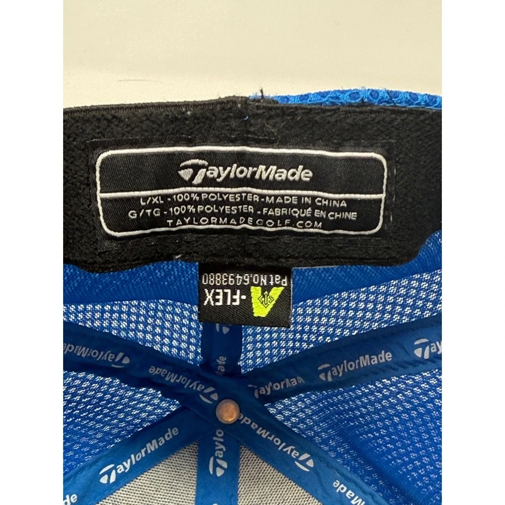 TaylorMade Golf Hat Cap Blue‎ Mesh SLDR Tour Preferred Flex Fit Men Size L/XL